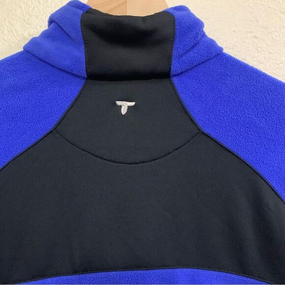 COLUMBIA Titanium Full Zip Fleece Women Medium Blue Black Zip Pocket Thumb Hole. - Picture 5 of 12